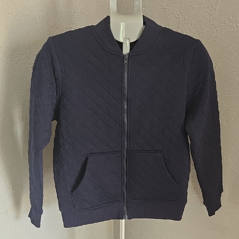 Athletic Works Navy Blue Quilted Jacket Cozy Fall Cabincore